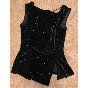 DONATING SOON: Black Velvet Rhinestone Top